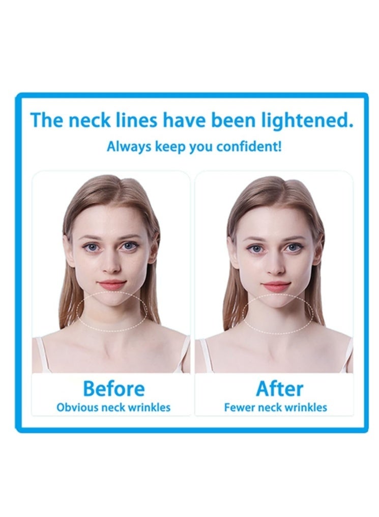 الواحة-TH شرائط شد الرقبة، أشرطة شد غير مرئية للرقبة، شرائط وأربطة لرفع التجاعيد، لصقات مكياج للرقبة، شد الجلد المترهل، مزيل خطوط الرقبة، 4 شرائط + 20 لصقة - Image 3